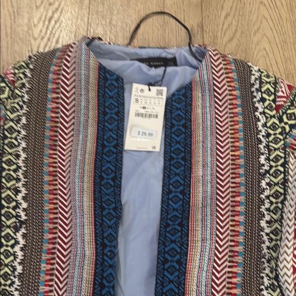 Zara Multicolor Patterned Blazer - Picture 2 of 4